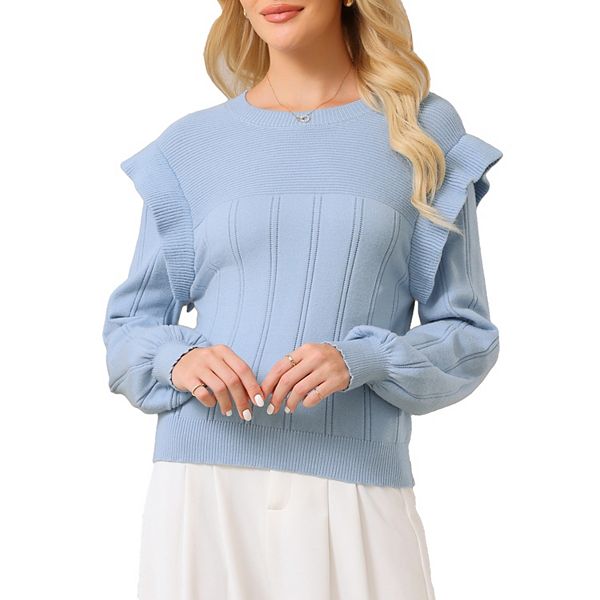 Женский свитер с длинным рукавом и рюшами Inspire Chic, Light Blue
Женский свитер с длинным рукавом и рюшами Inspire Chic, Light Blue