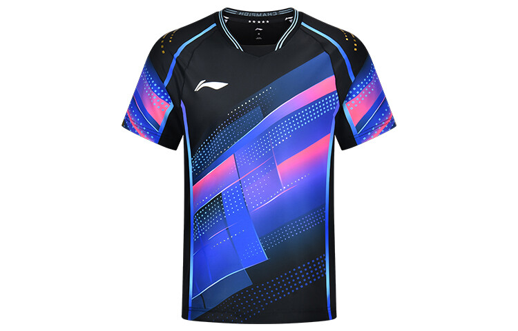 Футболка для настольного тенниса мужская черная Lining, черный 
Футболка для настольного тенниса мужская черная Lining, черный