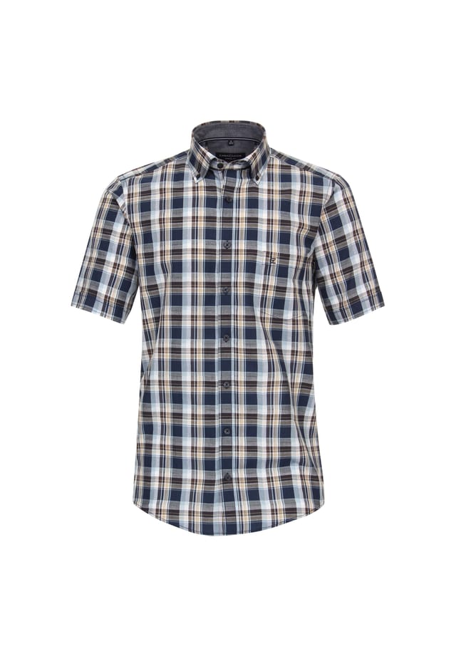 Повседневная рубашка с коротким рукавом в клетку свободного покроя Casamoda, синий
Повседневная рубашка с коротким рукавом в клетку свободного покроя Casamoda, синий