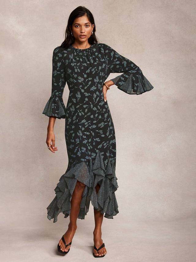 Платье миди с цветочным принтом Mint Velvet, черный
Платье миди с цветочным принтом Mint Velvet, черный