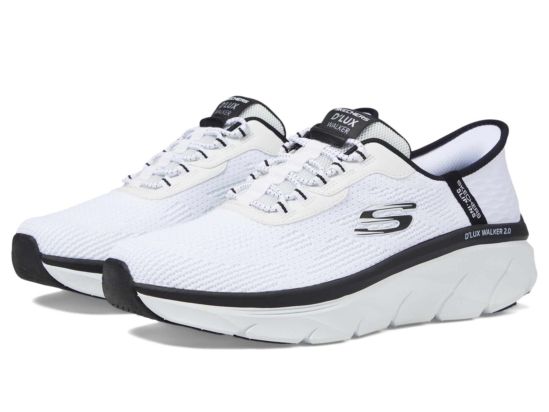 Кроссовки SKECHERS D'Lux Walker 2.0 Rezinate Hands Free Slip-In, белый/черный 
Кроссовки SKECHERS D'Lux Walker 2.0 Rezinate Hands Free Slip-In, белый/черный