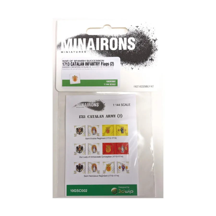 1713 г. Каталонские пехотные флаги (2), War of Spanish Succession - Decals & Flags (1:144)
1713 г. Каталонские пехотные флаги (2), War of Spanish Succession - Decals & Flags (1:144)
