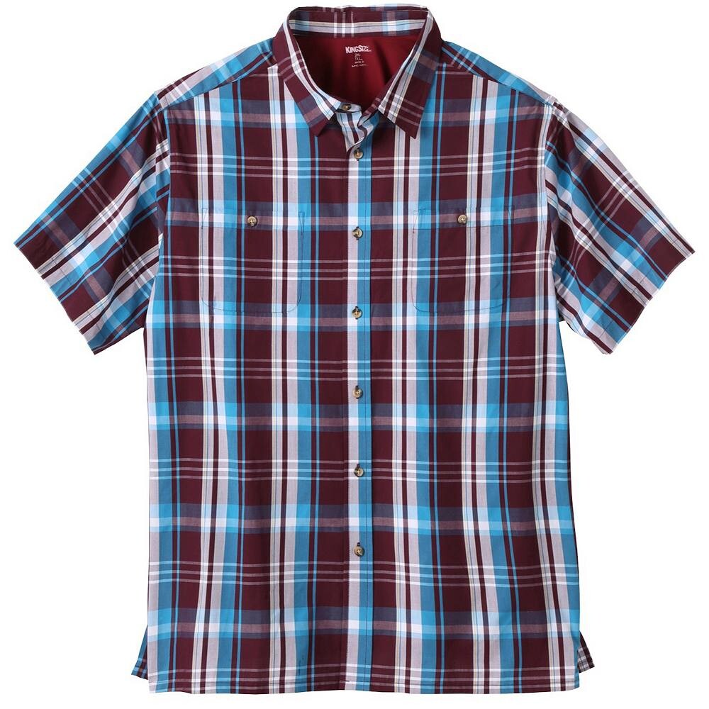 Мужская спортивная рубашка в клетку с короткими рукавами и короткими рукавами Kingразмера Big & Tall KingSize, цвет Deep Burgundy Plaid
Мужская спортивная рубашка в клетку с короткими рукавами и короткими рукавами Kingразмера Big & Tall KingSize, цвет Deep Burgundy Plaid