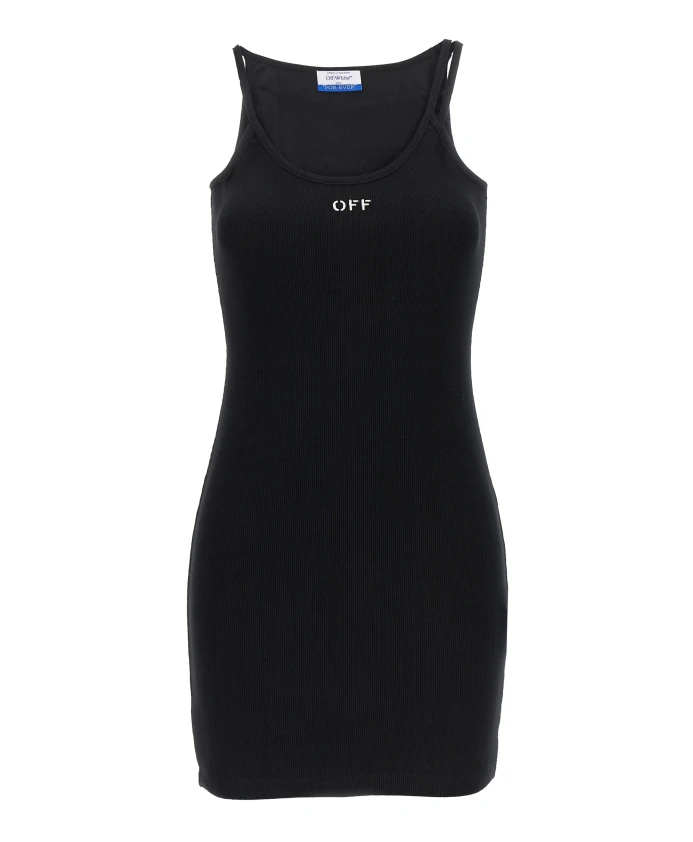 Платье-Майка с оттиском в рубчик Off White, черный
Платье-Майка с оттиском в рубчик Off White, черный