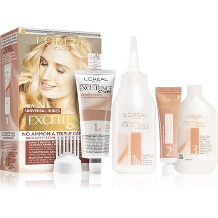 L'Oréal Paris Excellence Creme Краска для волос с тройной защитой 10U Самый светлый блондин без аммиака 48 мл
L'Oréal Paris Excellence Creme Краска для волос с тройной защитой 10U Самый светлый блондин без аммиака 48 мл