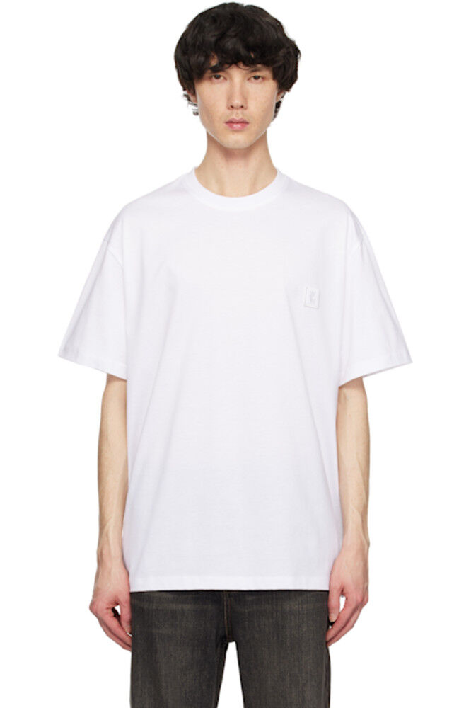 Футболка с логотипом из белого перламутра на спине WOOYOUNGMI
Футболка с логотипом из белого перламутра на спине WOOYOUNGMI