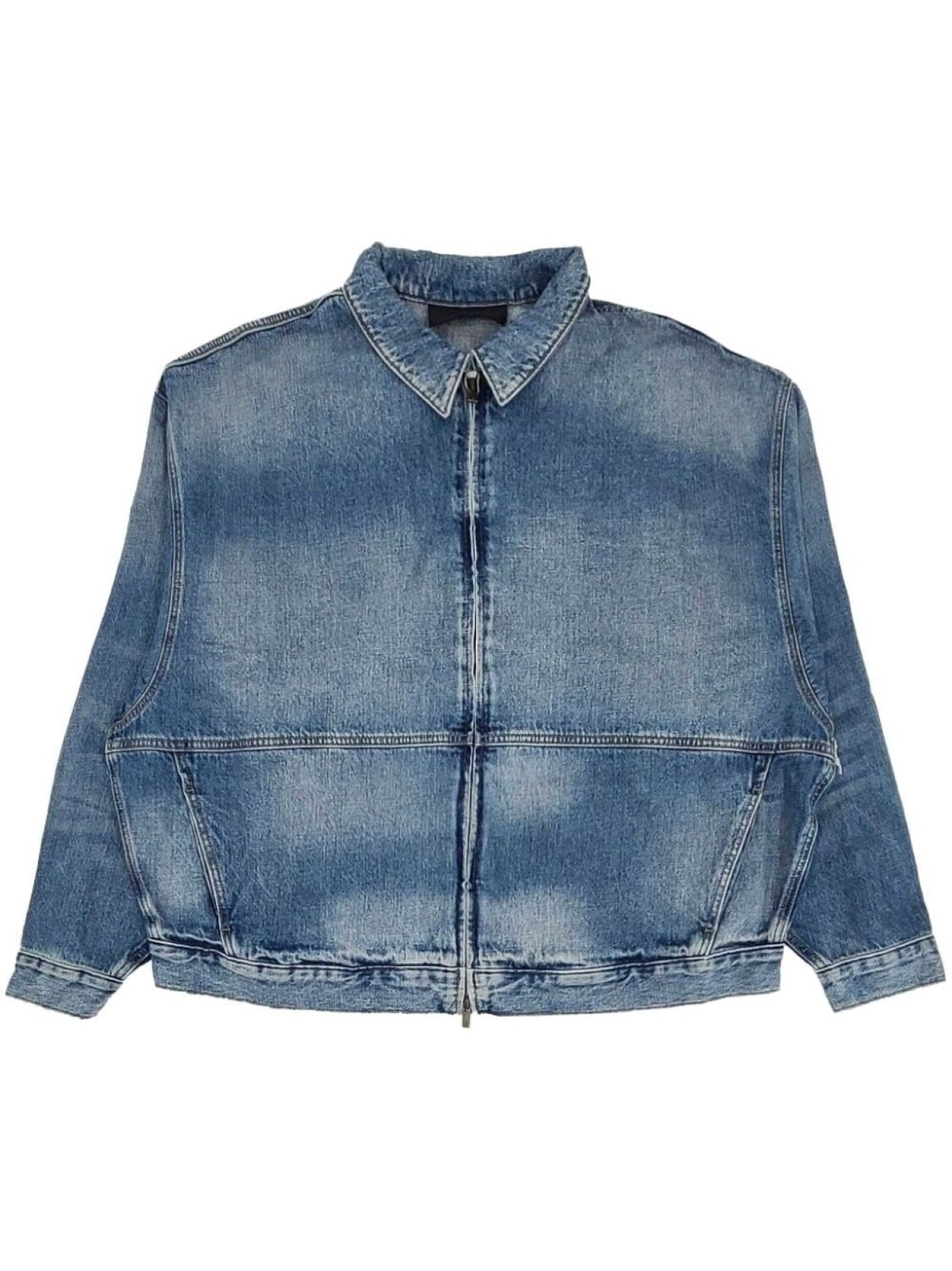 FEAR OF GOD ESSENTIALS джинсовая куртка на молнии, синий 
FEAR OF GOD ESSENTIALS джинсовая куртка на молнии, синий