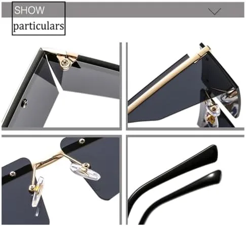 2027 Маленькие безободковые солнцезащитные очки для женщин, панк-очки для мужчин, ретро-очки прямоугольной формы для женщин, солнцезащитные очки UV400 MTZJH, 5
2027 Маленькие безободковые солнцезащитные очки для женщин, панк-очки для мужчин, ретро-очки прямоугольной формы для женщин, солнцезащитные очки UV400 MTZJH, 5