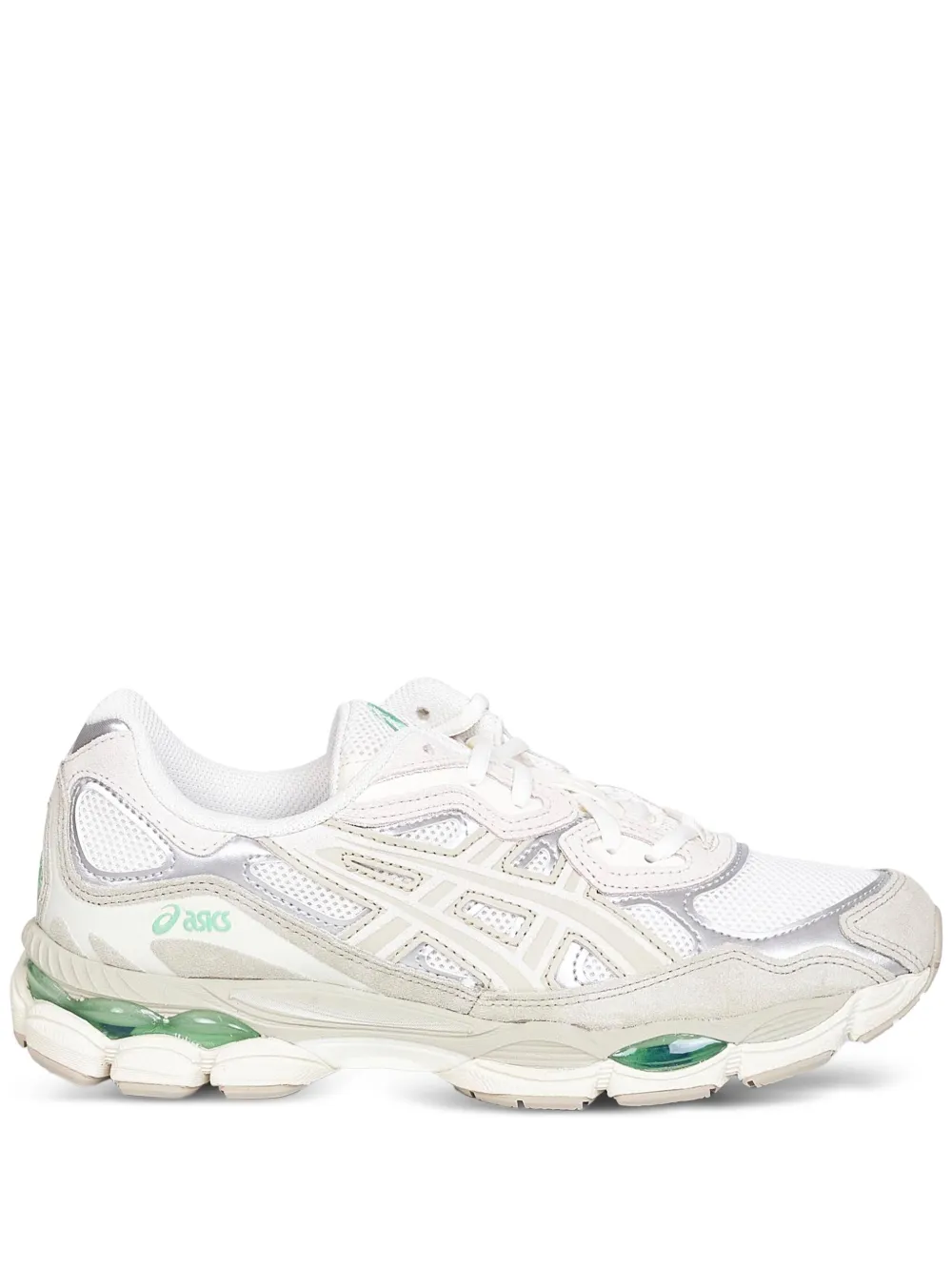 Кроссовки с панелями и шнуровкой Asics, белый 
Кроссовки с панелями и шнуровкой Asics, белый