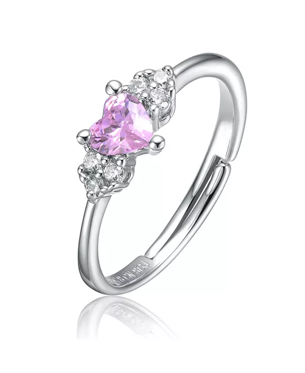 Кольцо-Обещание из стерлингового серебра с кубическим цирконием в форме сердца Genevive, pink
Кольцо-Обещание из стерлингового серебра с кубическим цирконием в форме сердца Genevive, pink