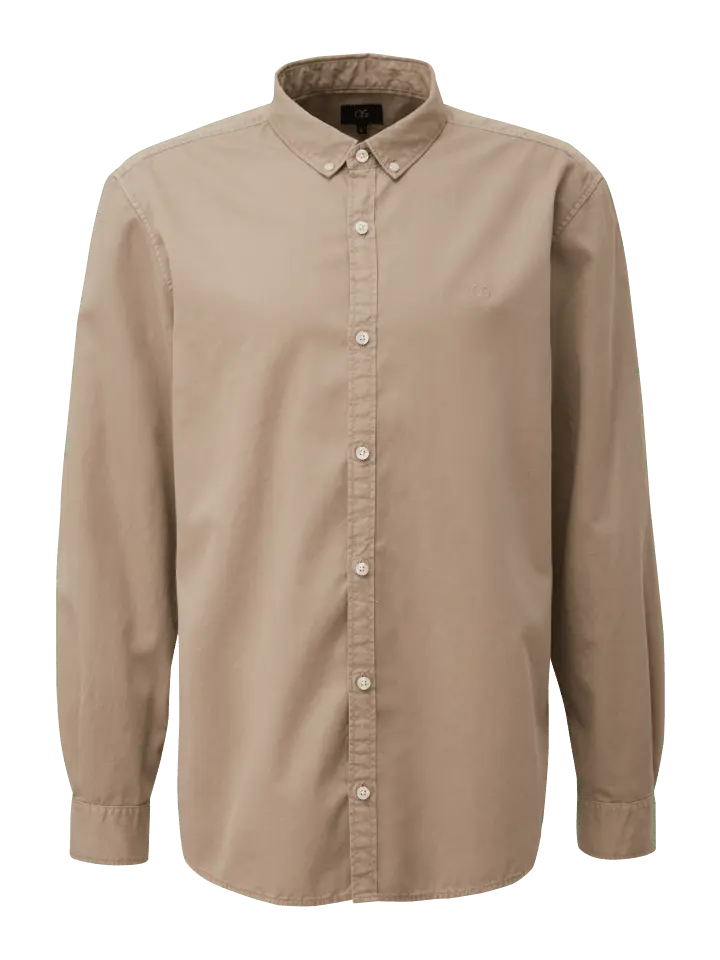 Рубашка QS langarm, бежевый 
Рубашка QS langarm, бежевый