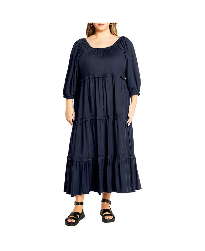 Платье-меланж больших размеров CITY CHIC, синий
Платье-меланж больших размеров CITY CHIC, синий