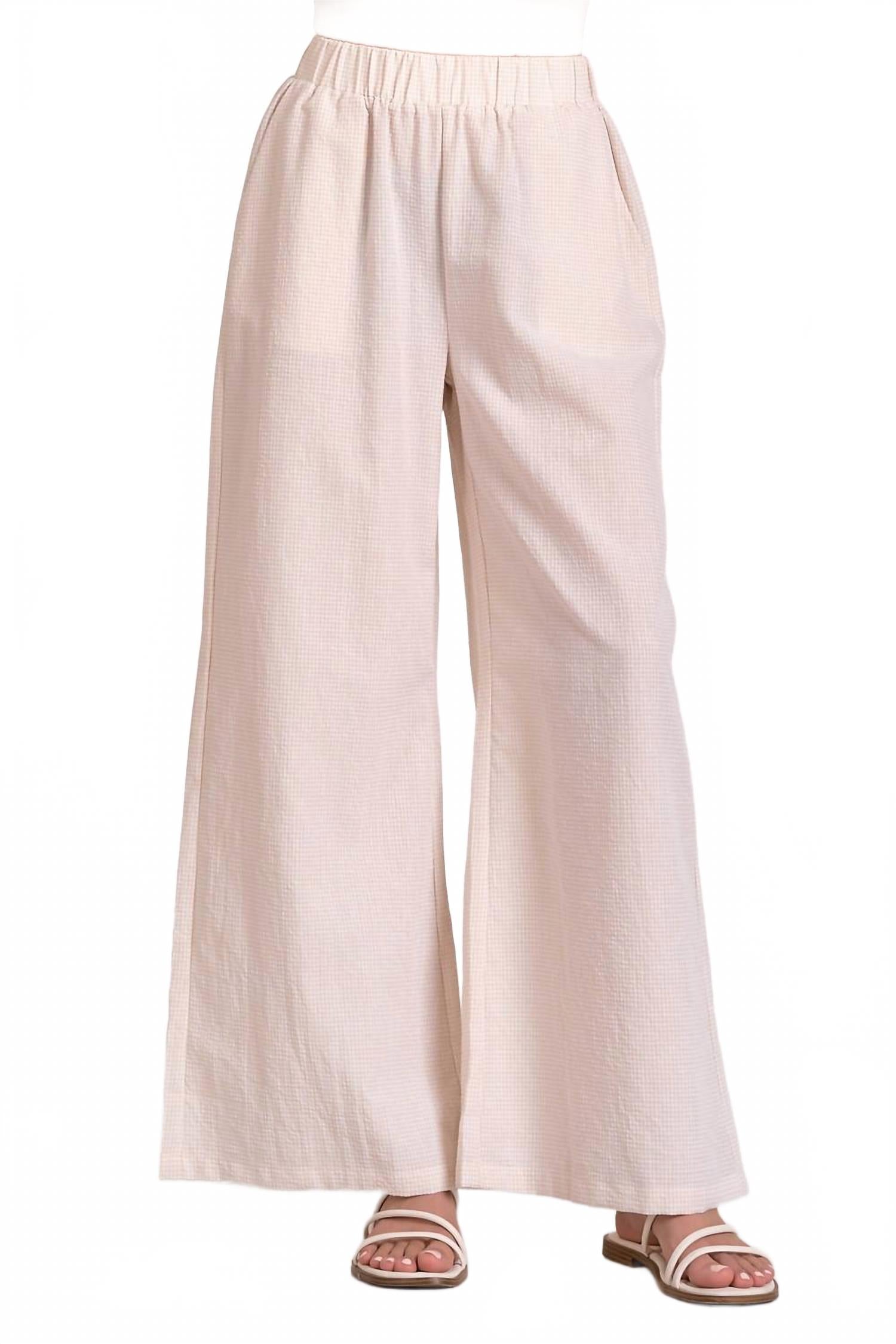 Вита Широкие брюки в бежевом ситце ELAN
Вита Широкие брюки в бежевом ситце ELAN