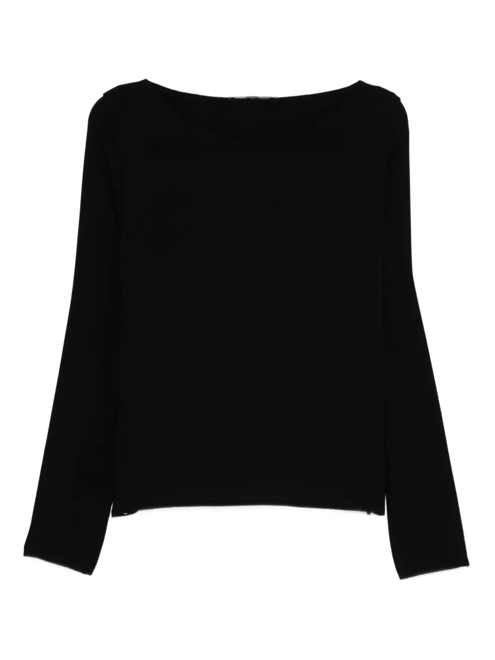 Топ с вырезом-лодочкой и длинными рукавами Ermanno Scervino, черный
Топ с вырезом-лодочкой и длинными рукавами Ermanno Scervino, черный