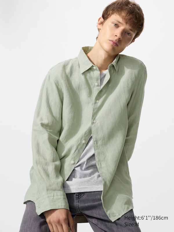 Рубашка из 100% премиального льна Uniqlo, 51 green
Рубашка из 100% премиального льна Uniqlo, 51 green
