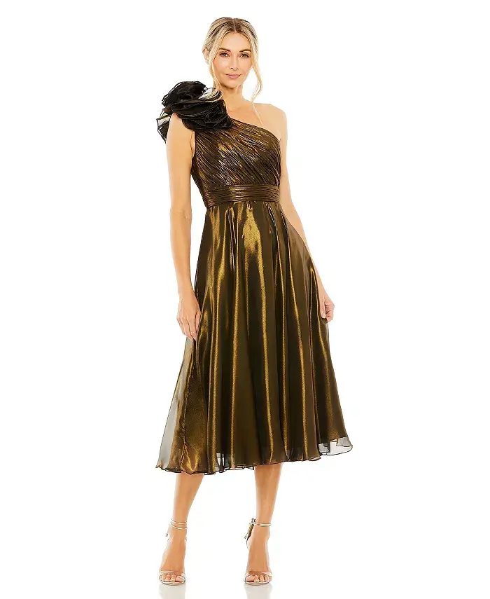 Женское платье Rosette с одним плечом длины "чай" Mac Duggal, золотой
Женское платье Rosette с одним плечом длины "чай" Mac Duggal, золотой