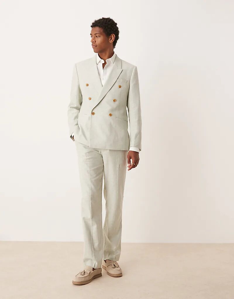 Прямые брюки из льняной смеси ASOS DESIGN мятно-зеленого цвета
Прямые брюки из льняной смеси ASOS DESIGN мятно-зеленого цвета