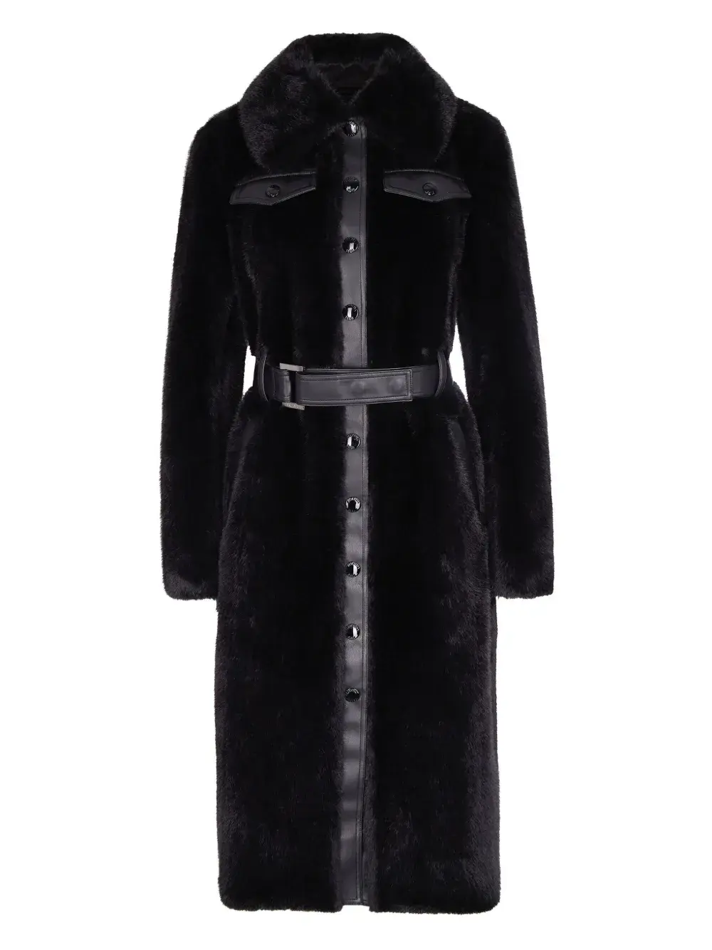 Пальто из искусственного меха с поясом Patrizia Pepe, черный
Пальто из искусственного меха с поясом Patrizia Pepe, черный