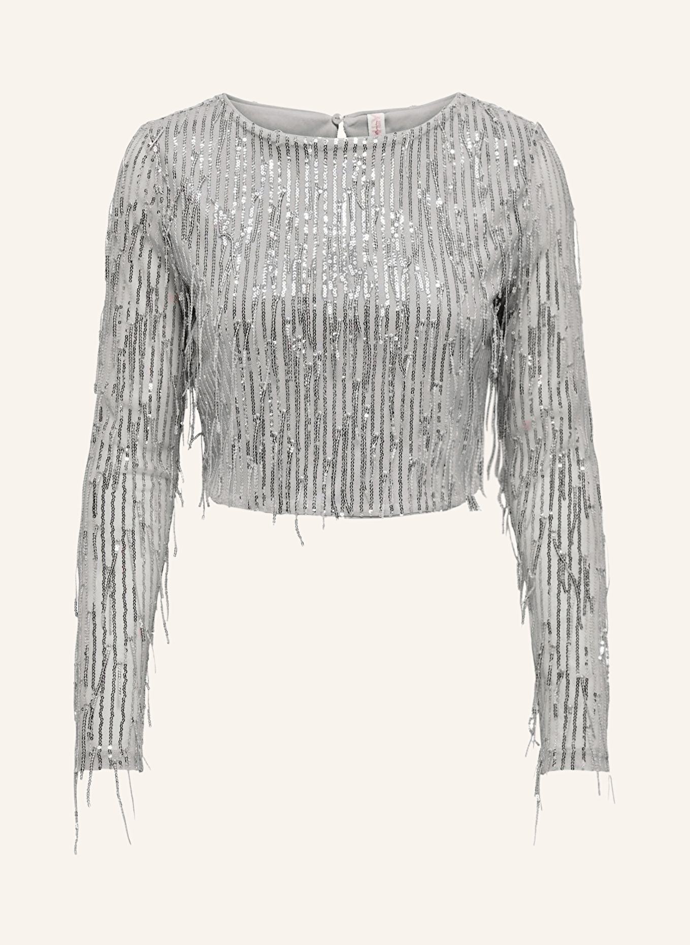 Укороченная рубашка с пайетками Only, серебряный
Укороченная рубашка с пайетками Only, серебряный