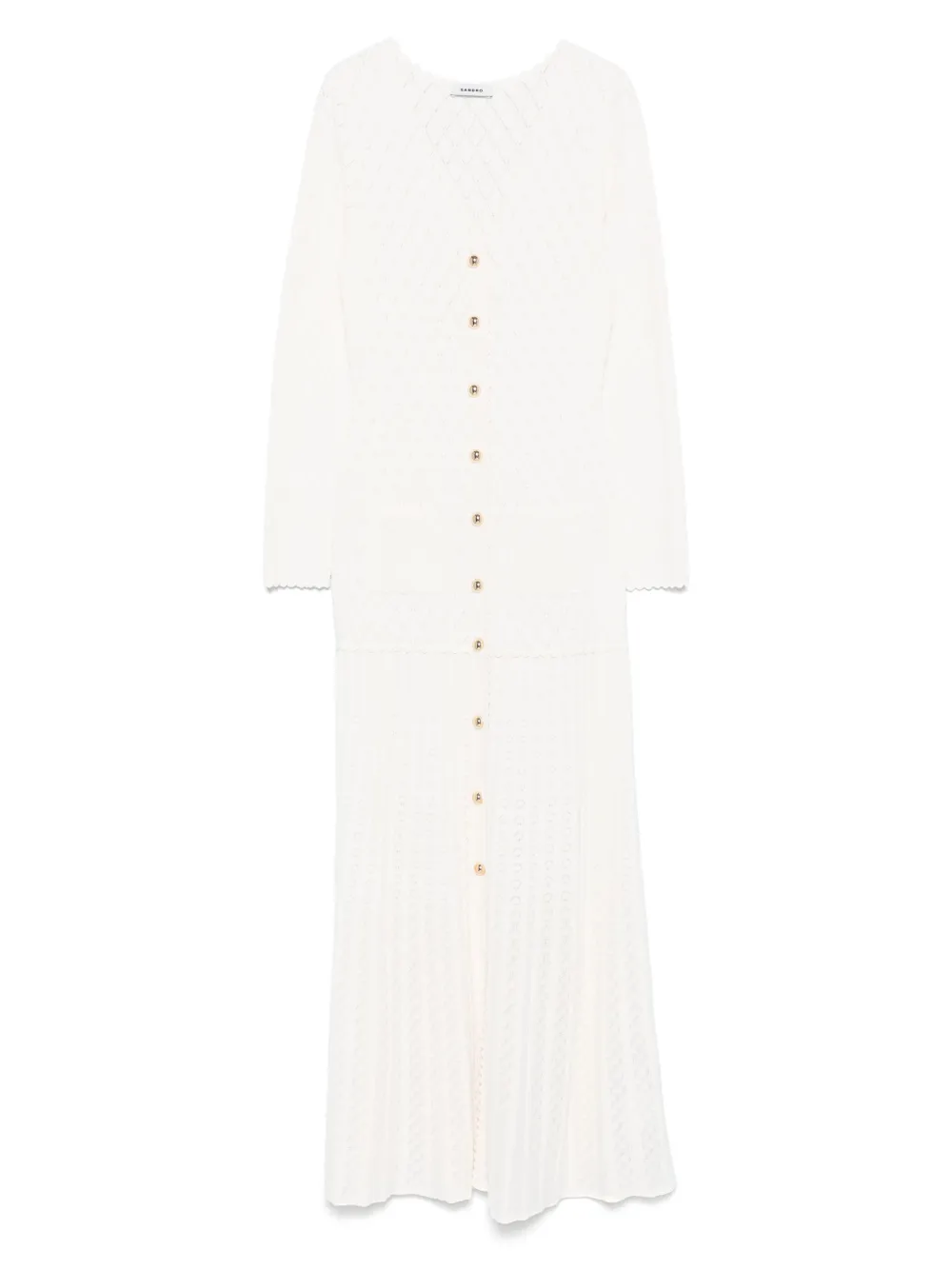 Сетчатое платье макси SANDRO, нейтральный 
Сетчатое платье макси SANDRO, нейтральный