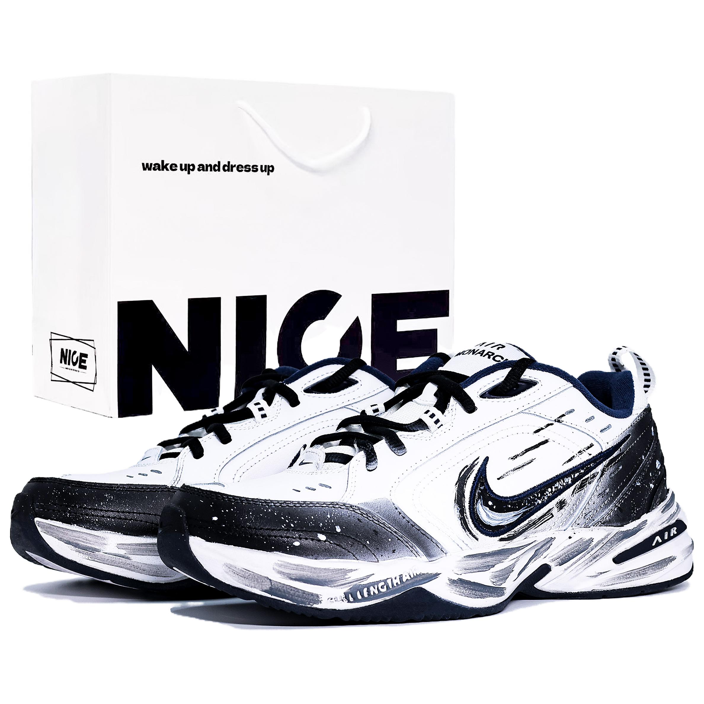 Air Monarch 4 низкие массивные кроссовки unisex Nike, черный/белый
Air Monarch 4 низкие массивные кроссовки unisex Nike, черный/белый