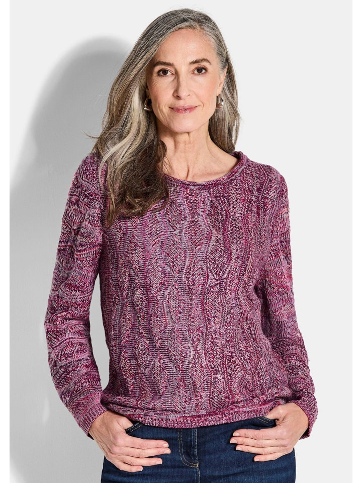 GOLDNER Вязаный топ с длинными рукавами из фактурной вязки розового цвета с узором
GOLDNER Вязаный топ с длинными рукавами из фактурной вязки розового цвета с узором