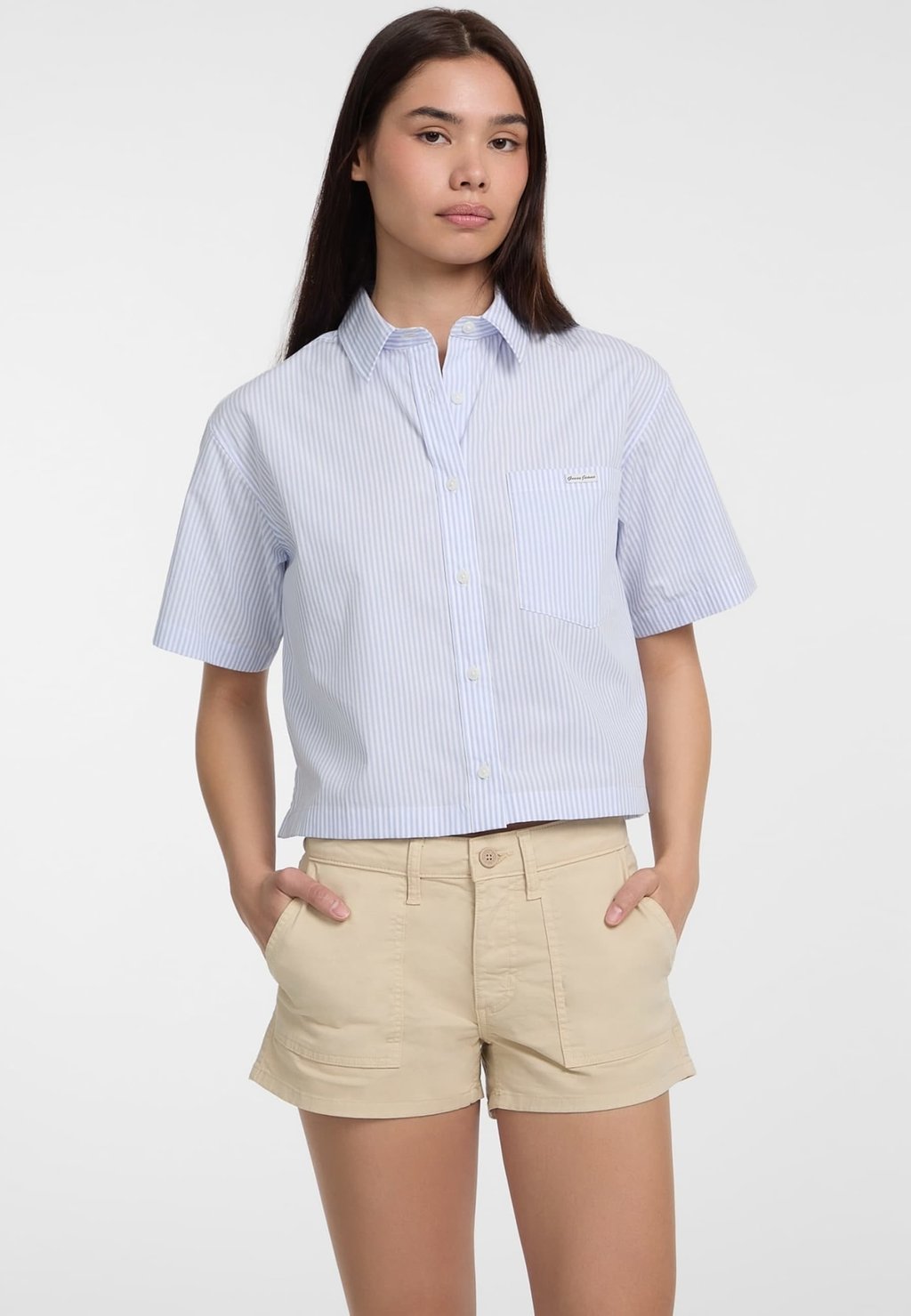 Блуза Guess Jeans, светло-голубой
Блуза Guess Jeans, светло-голубой