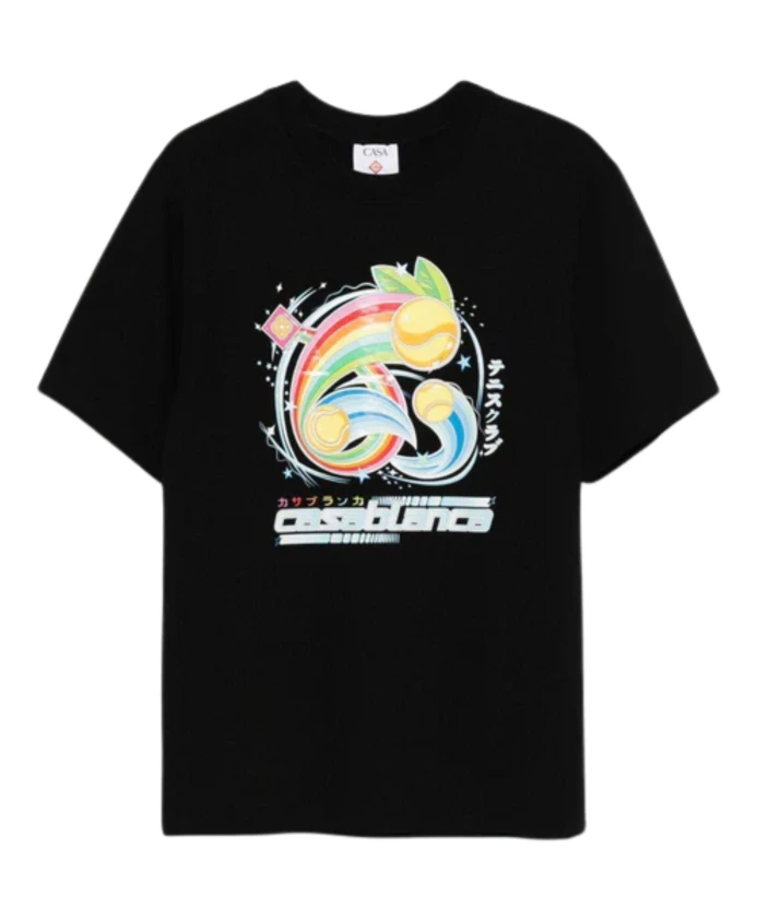 Футболка с круглым вырезом и радужным принтом Casablanca, черный
Футболка с круглым вырезом и радужным принтом Casablanca, черный