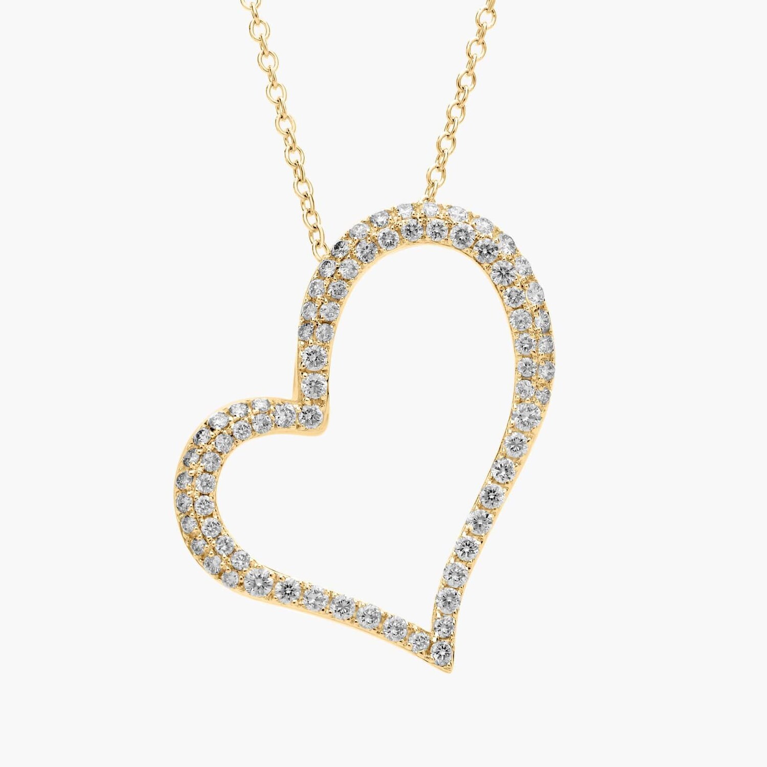 Подвеска в виде наклонного бриллиантового сердца из желтого золота 14 карат (2/3 карата) Blue Nile
Подвеска в виде наклонного бриллиантового сердца из желтого золота 14 карат (2/3 карата) Blue Nile