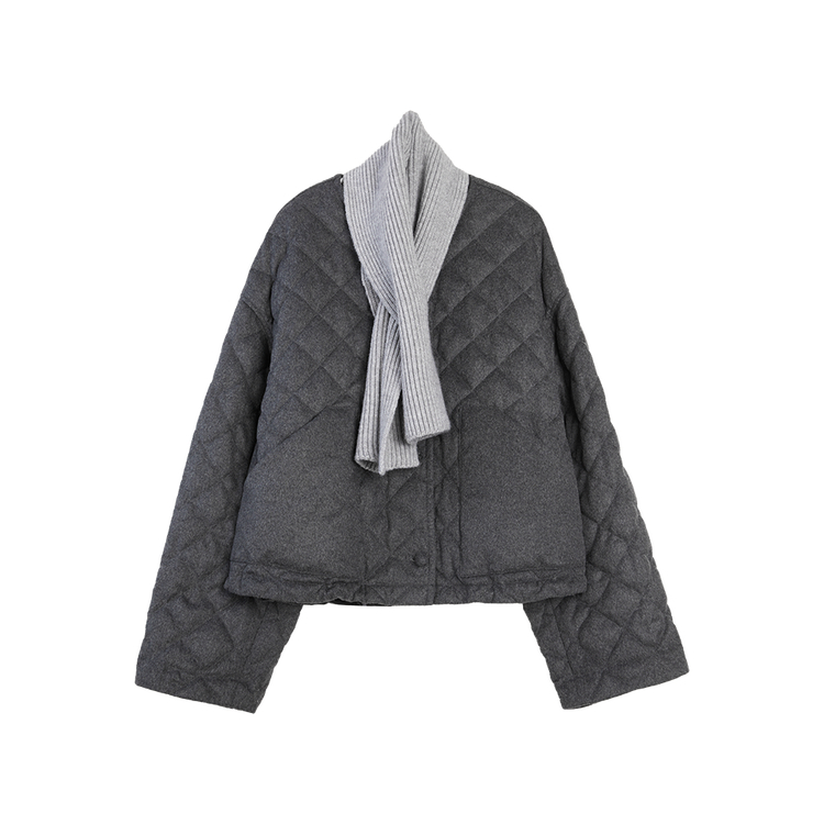 ELLE Пуховик Women's Dark Gray с круглым вырезом и умеренной стежкой
ELLE Пуховик Women's Dark Gray с круглым вырезом и умеренной стежкой