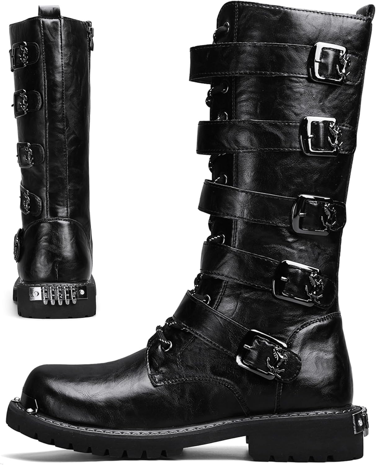 Мужские черные ботинки высокого верха в стильном дизайне с эффектной пряжкой, из кожи, мотоциклетные, водонепроницаемые, с нескользящей подошвой, износостойкие, с прочными швами, легкие и мягкие Peileg
Мужские черные ботинки высокого верха в стильном дизайне с эффектной пряжкой, из кожи, мотоциклетные, водонепроницаемые, с нескользящей подошвой, износостойкие, с прочными швами, легкие и мягкие Peileg