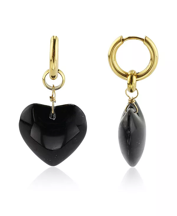 Серьга в виде стеклянного сердца Rebl Jewelry, black
Серьга в виде стеклянного сердца Rebl Jewelry, black