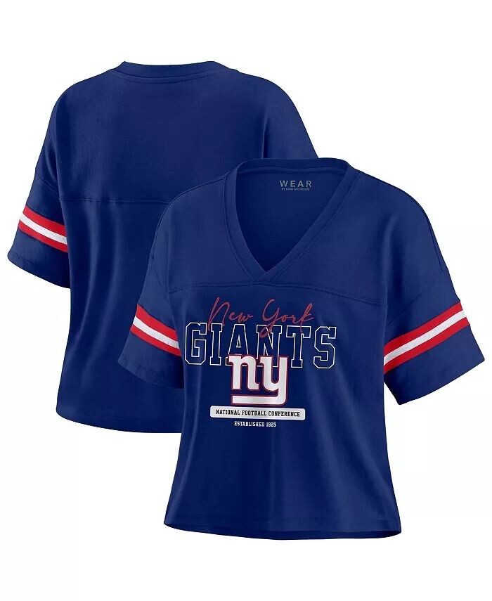 Женская футболка Royal New York Giants с цветными блоками, свободного кроя, с V-образным вырезом WEAR by Erin Andrews
Женская футболка Royal New York Giants с цветными блоками, свободного кроя, с V-образным вырезом WEAR by Erin Andrews