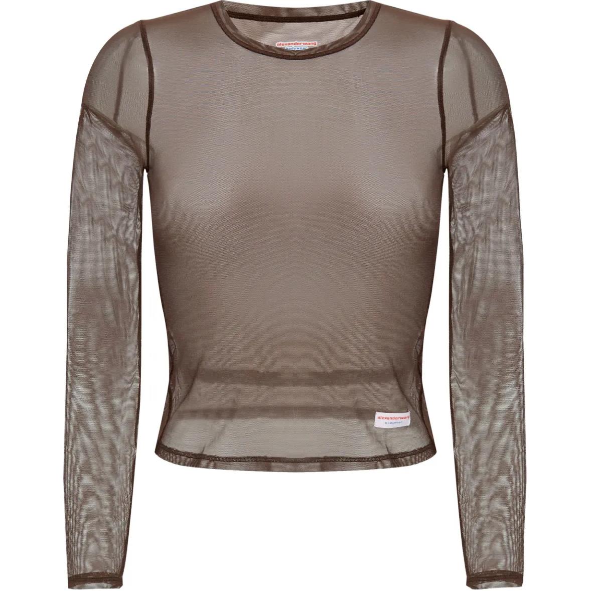Полупрозрачный топ с длинными рукавами в стиле бодикон Alexander Wang, коричневый
Полупрозрачный топ с длинными рукавами в стиле бодикон Alexander Wang, коричневый