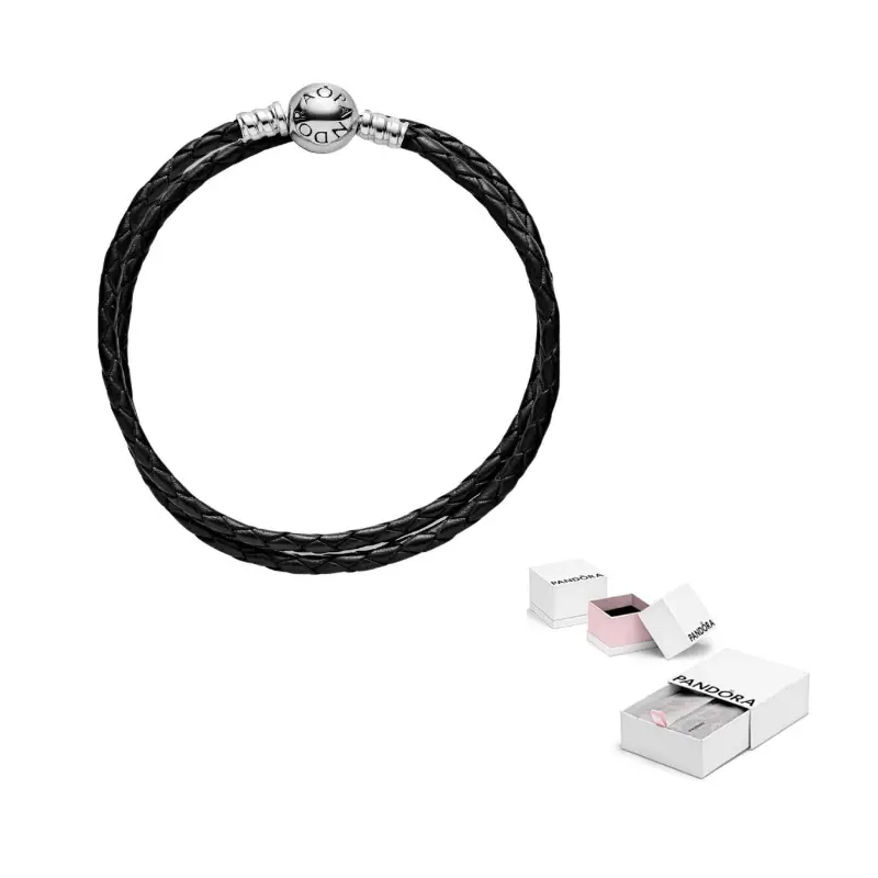 Pandora Кожаный браслет унисекс черный
Pandora Кожаный браслет унисекс черный