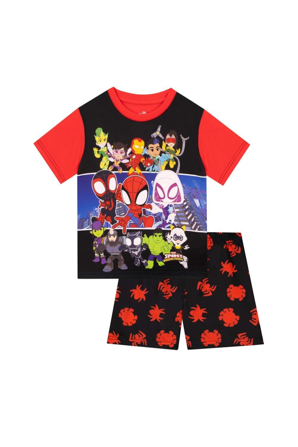 Пижама Спайди и его удивительных друзей Marvel, черный 
Пижама Спайди и его удивительных друзей Marvel, черный