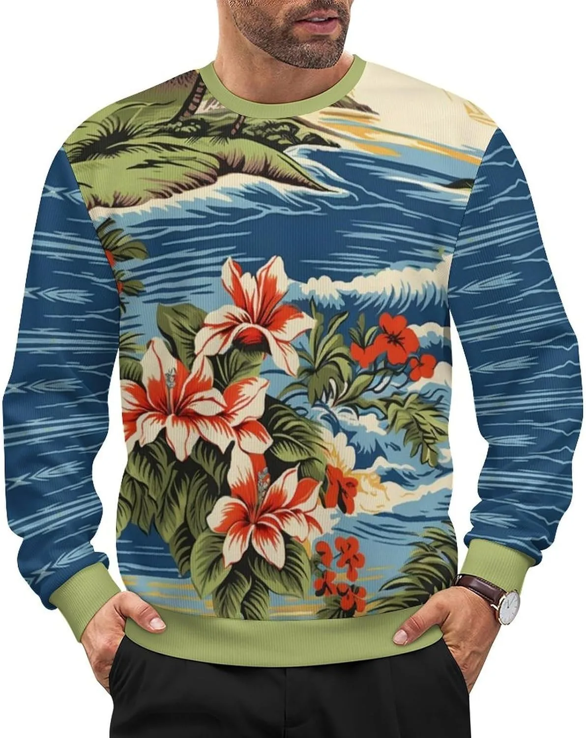 Мужской свитер с животным принтом, свободный, с длинными рукавами и круглым вырезом HLSDFRES
Мужской свитер с животным принтом, свободный, с длинными рукавами и круглым вырезом HLSDFRES