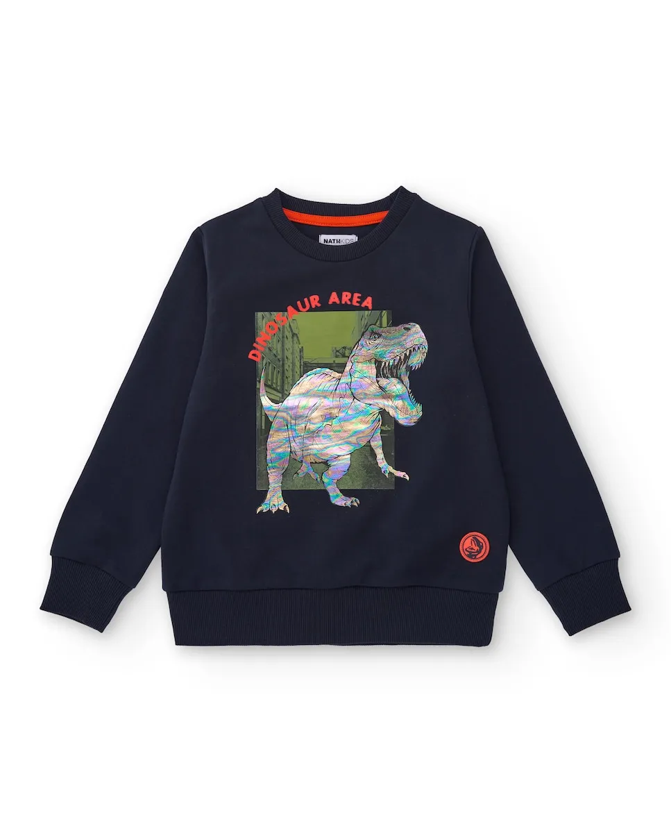 Синяя толстовка для мальчика с принтом динозавра Tuc tuc, темно-синий
Синяя толстовка для мальчика с принтом динозавра Tuc tuc, темно-синий