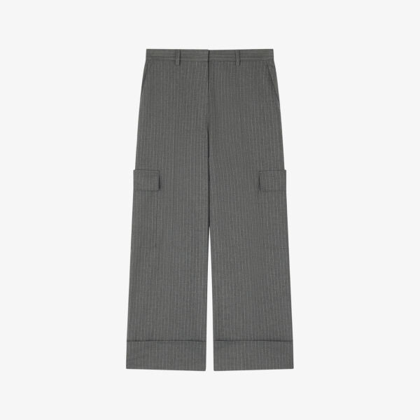 Широкие тканые брюки Rosalind в тонкую полоску Lk Bennett, серый
Широкие тканые брюки Rosalind в тонкую полоску Lk Bennett, серый