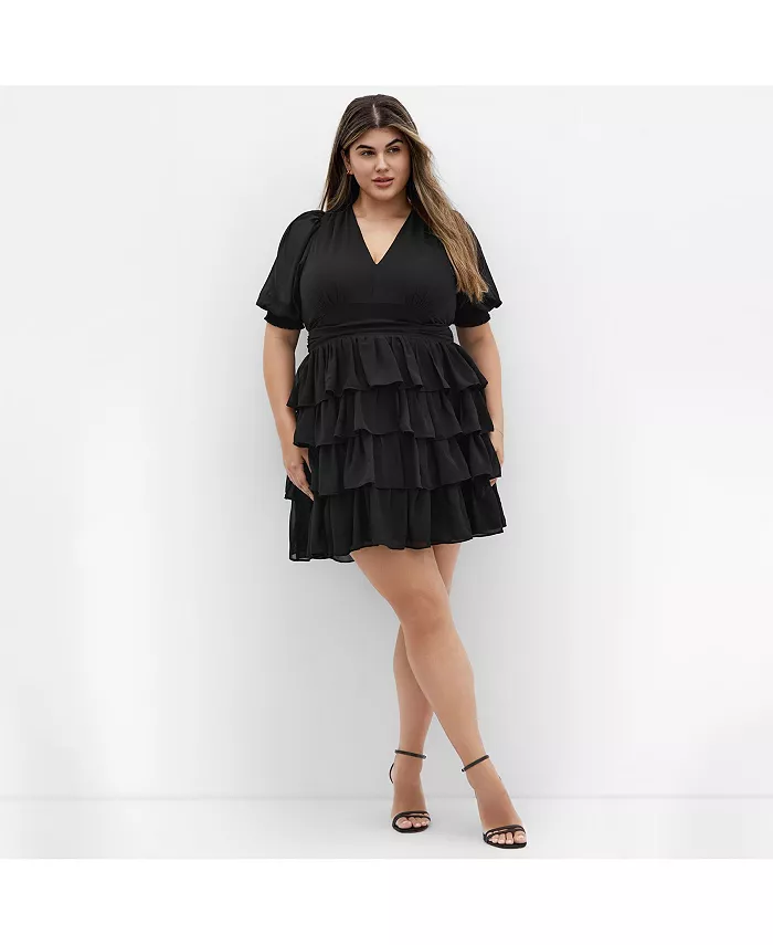 Платье с коротким рукавом Kailey больших размеров CITY CHIC, черный
Платье с коротким рукавом Kailey больших размеров CITY CHIC, черный