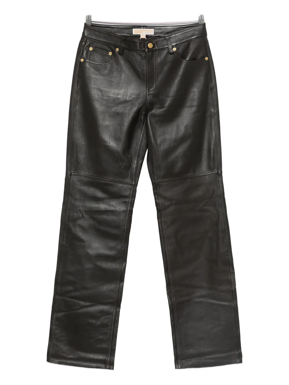 Брюки из кожи с панелями Michael Kors, коричневый
Брюки из кожи с панелями Michael Kors, коричневый