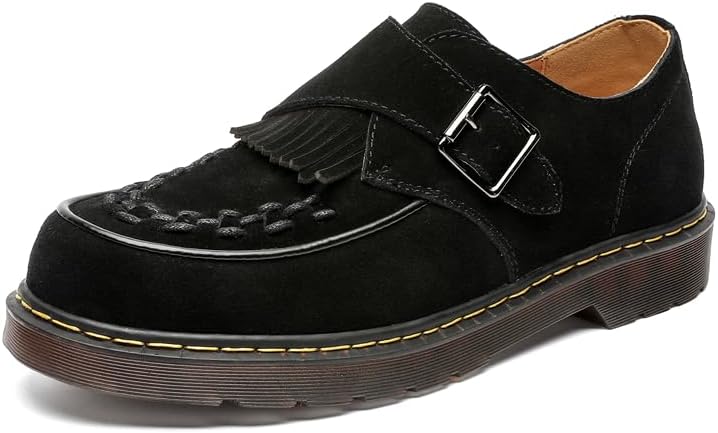 Лоферы CONSON-KS из замши с монк-ремнем и бахромой, черный
Лоферы CONSON-KS из замши с монк-ремнем и бахромой, черный