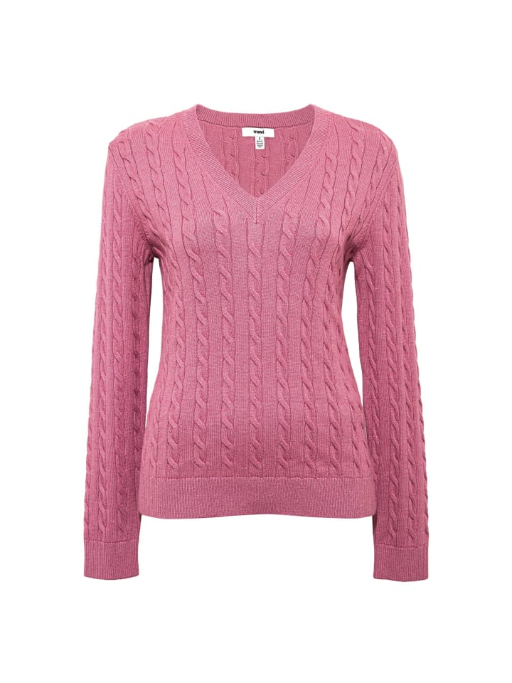 Свитер с V-образным вырезом, узором кос, деталь вязки L/S, розовый. Mavi Jeans
Свитер с V-образным вырезом, узором кос, деталь вязки L/S, розовый. Mavi Jeans