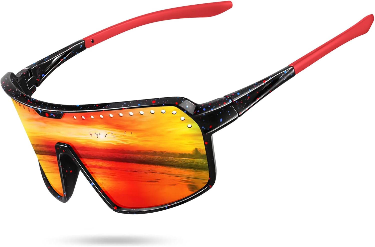 Поляризованные спортивные солнцезащитные очки KUGUAOK для мужчин и женщин, для велоспорта, бега, с защитой от УФ-излучения, с большой оправой, для горного велосипеда, Red
Поляризованные спортивные солнцезащитные очки KUGUAOK для мужчин и женщин, для велоспорта, бега, с защитой от УФ-излучения, с большой оправой, для горного велосипеда, Red