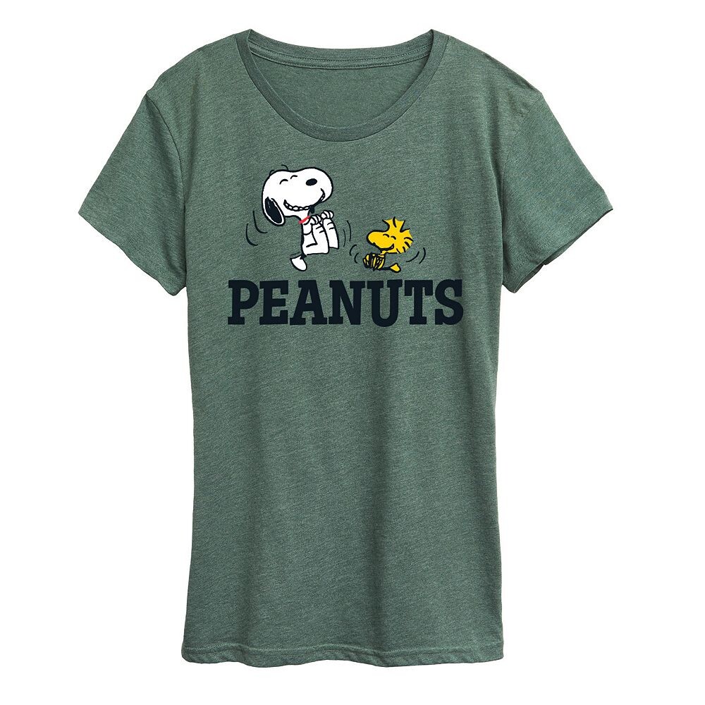 Женская футболка с рисунком Peanuts Snoopy And Woodstock Licensed Character, цвет Heather Green
Женская футболка с рисунком Peanuts Snoopy And Woodstock Licensed Character, цвет Heather Green