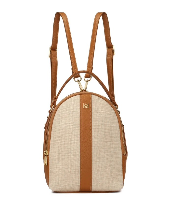 Рюкзак из светло-коричневой кожи и бежевой ткани Kazar, коричневый
Рюкзак из светло-коричневой кожи и бежевой ткани Kazar, коричневый