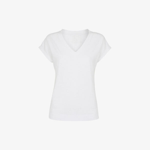 Футболка Willa из джерси из органического хлопка Whistles, белый 
Футболка Willa из джерси из органического хлопка Whistles, белый