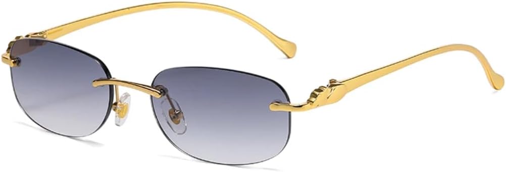 Солнцезащитные очки овальной огранки для мужчин и женщин, без оправы, металлические, с леопардовым принтом, в стиле ретро, защита от УФ-излучения UV400 TVTBBVV, Grey C4
Солнцезащитные очки овальной огранки для мужчин и женщин, без оправы, металлические, с леопардовым принтом, в стиле ретро, защита от УФ-излучения UV400 TVTBBVV, Grey C4