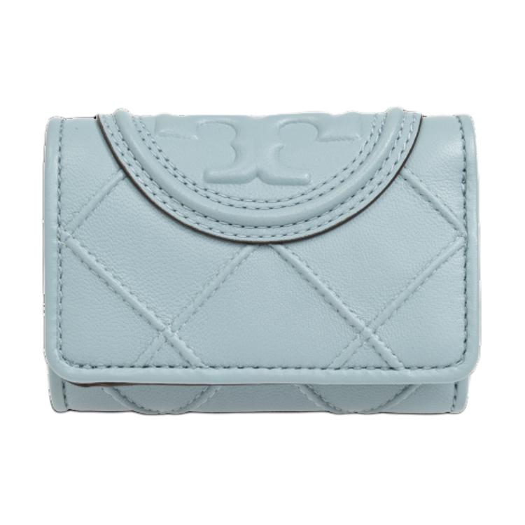 TORY BURCH Кожаный женский кошелёк светло-голубой 
TORY BURCH Кожаный женский кошелёк светло-голубой