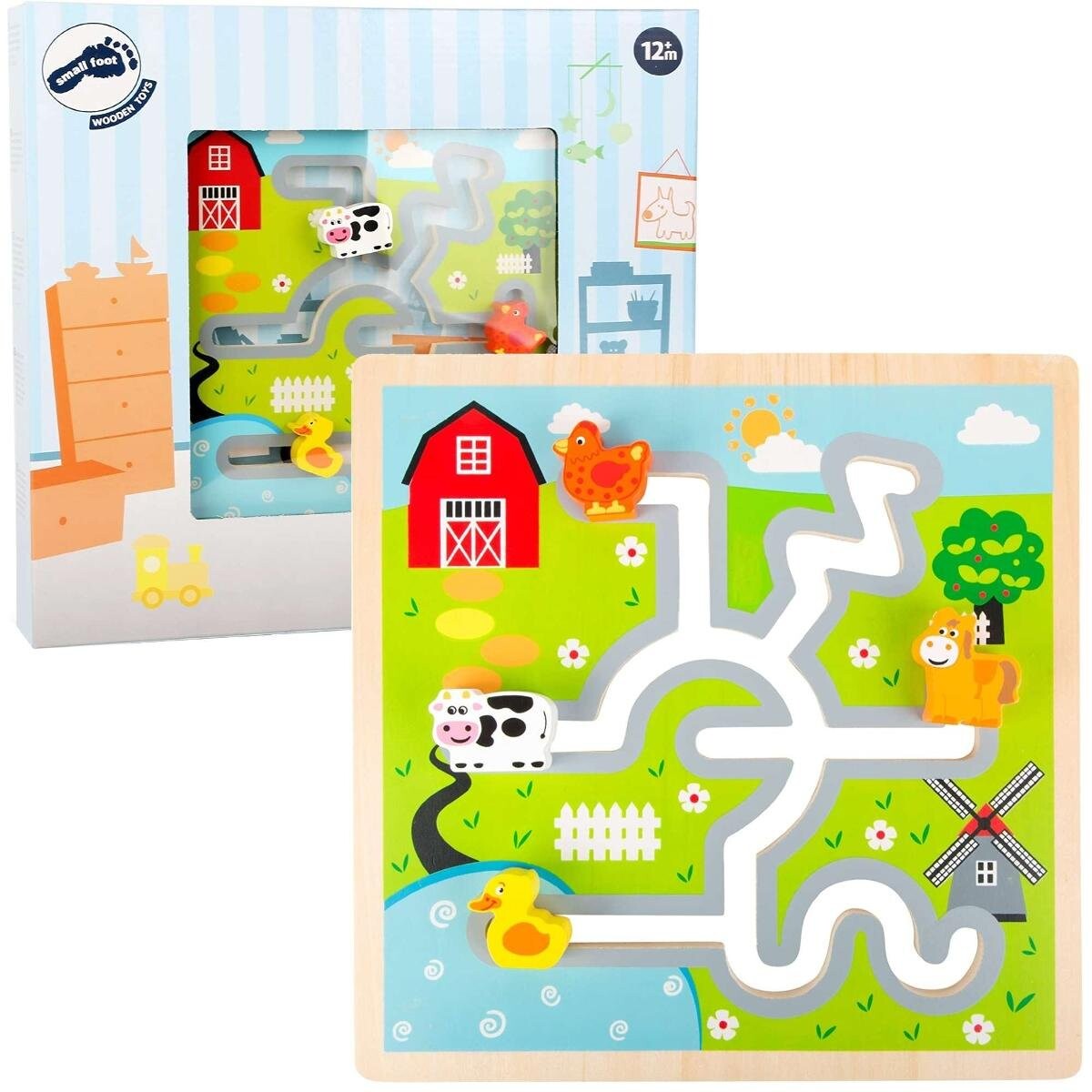 Маленький деревянный лабиринт-головоломка на ферме Small Foot Design
Маленький деревянный лабиринт-головоломка на ферме Small Foot Design